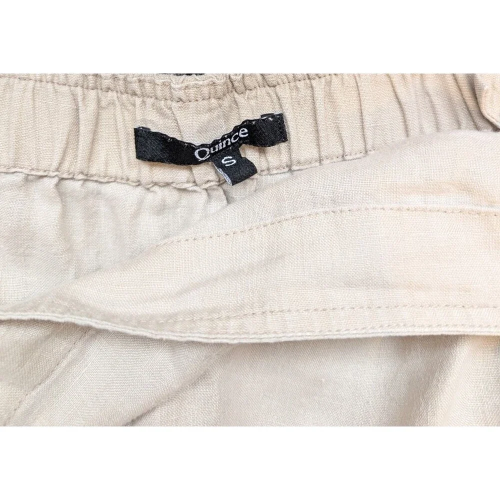 Quince 100% European Linen Square Neck Jumpsuit Adjustable Straps Small